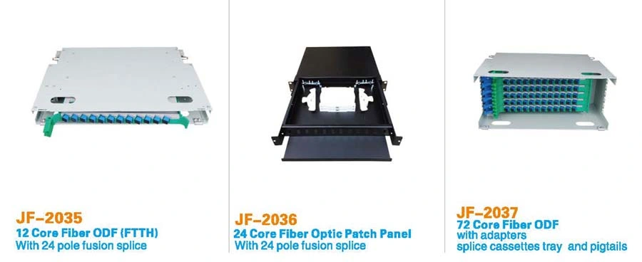 12 Core Fiber Optic FTTH Distribution Box ODF