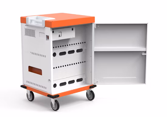 Hochwertiger 32-Port-Wechselstrom-Ladewagen für iPad Chromebook Surfacebook